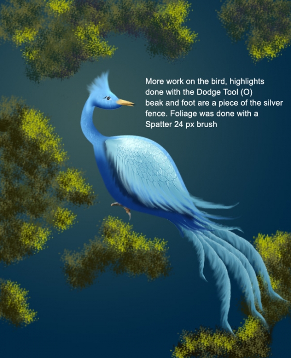 Creation of "Silver" Blue Bird: Step 7